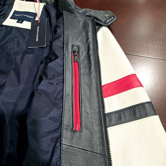 Tommy Hilfiger Classic Leather Moto Jacket - Picture 10 of 14